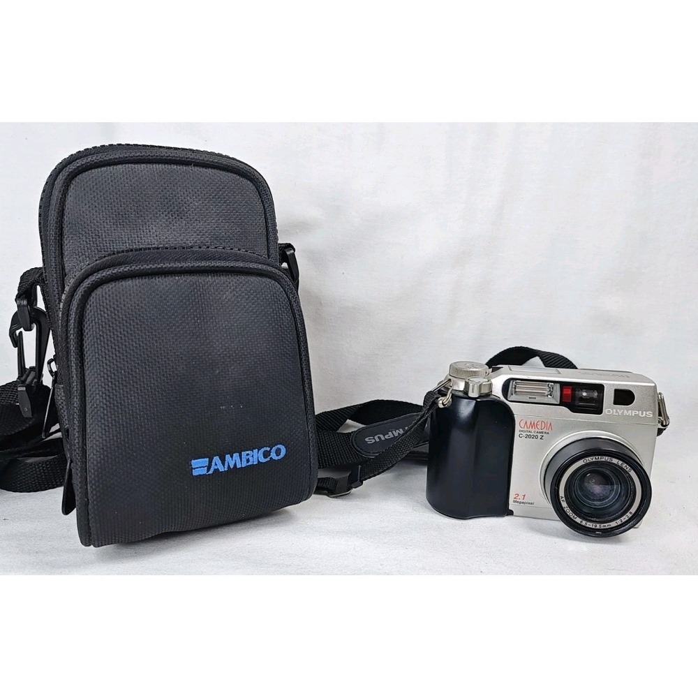 Olympus Camedia C-2020 Z Digital Camera 2.1MP Vintage Y2K CCD Digicam & Bag